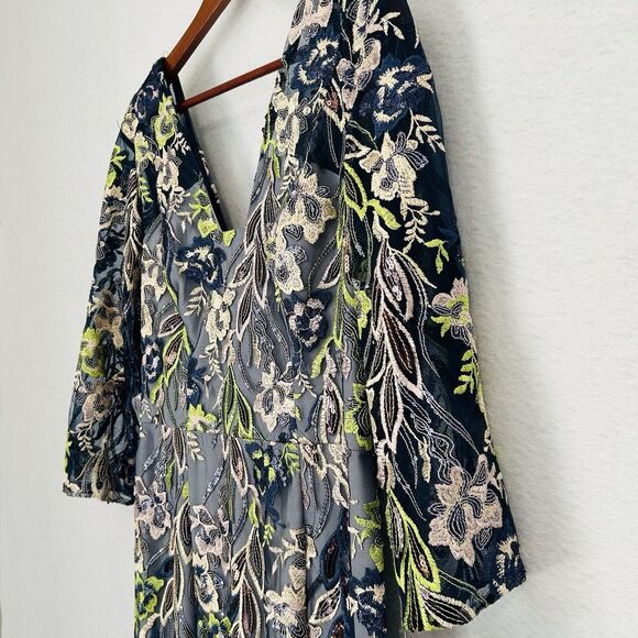 JS Collections Dress Women 8 Multicolored Floral Embroidery Sequin Formal NWT - Picture 15 of 16